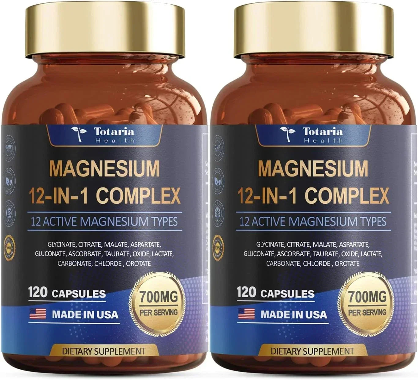 Magnesium 12 in 1 Complex 700mg - Glycinate Citrate Malate Taurate.4