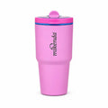 1PC Hidden Carry Handle Insulated Coffee Tumbler with Straw, Insulated Flask, Stainless Steel Vacuum Travel Mug with Lid, Portable Leak Resistant Cup, Car Cup Holder Friendly, for Women, Office School Outdoor Daily Use, Birthday Holiday Gift
