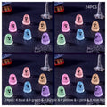 24pcs Halloween Resin Ghost Night Glow Figurines
