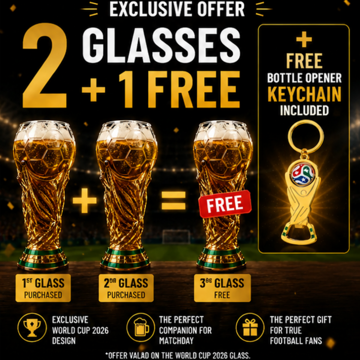 🏆500ml World Cup Trophy Glass – Celebrate Every Match Like a Champion with This Officially Inspired Football Collectible!