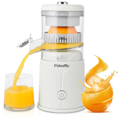 Pukomc Cordless Rechargeable Citrus Juicer - 10.6in Compact Automatic