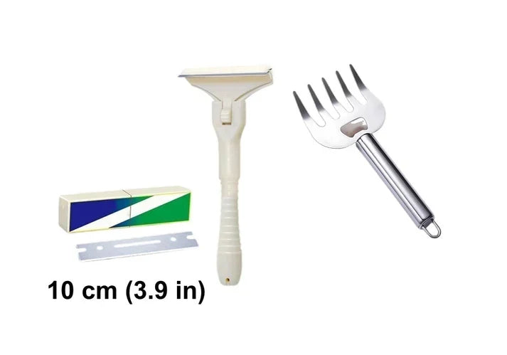 Stainless Steel Meat Scraper – Easy Fat & Fascia Removal Tool for Beef & Pork