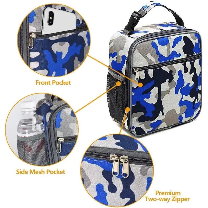 X-LBK04 Insulated Lunch Bag with Bottle Pocket