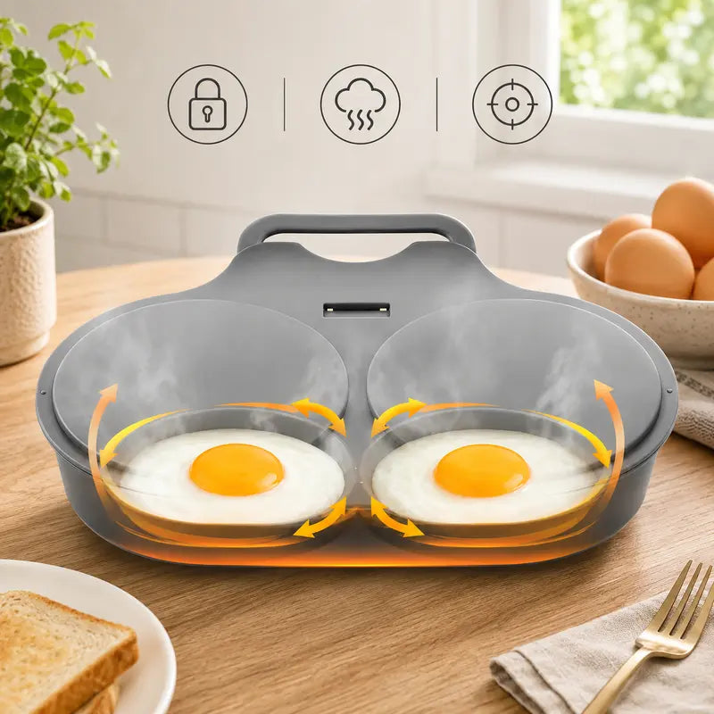 Dark Gray 2-Cup Microwave Omelette Maker
