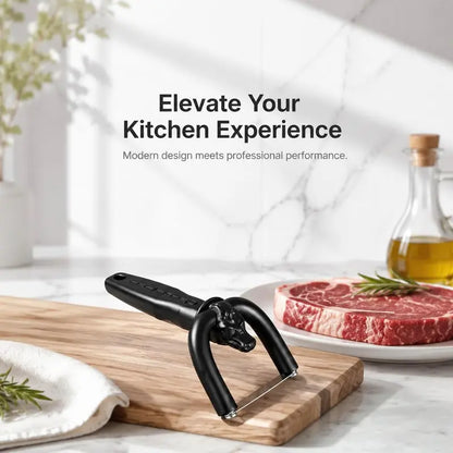 Beef & Pork Slicer, Handheld Meat Fat Trimming Knife, Ergonomic Meat Cutting Tool for Butchering, Meat Preparation & Home Kitchen Use