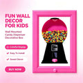 Pink Wall-Mount Candy Dispenser Photo Frame