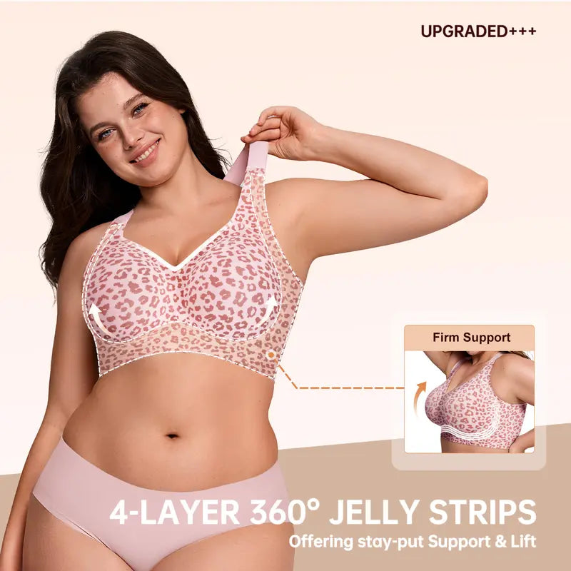 OEAK Women's Wirefree Jelly Full-Coverage Bra