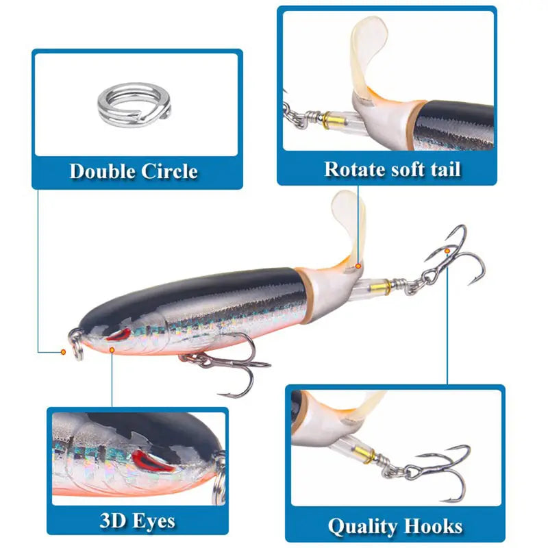 EXCROCK Fishing Lures with Hooks & Storage Box