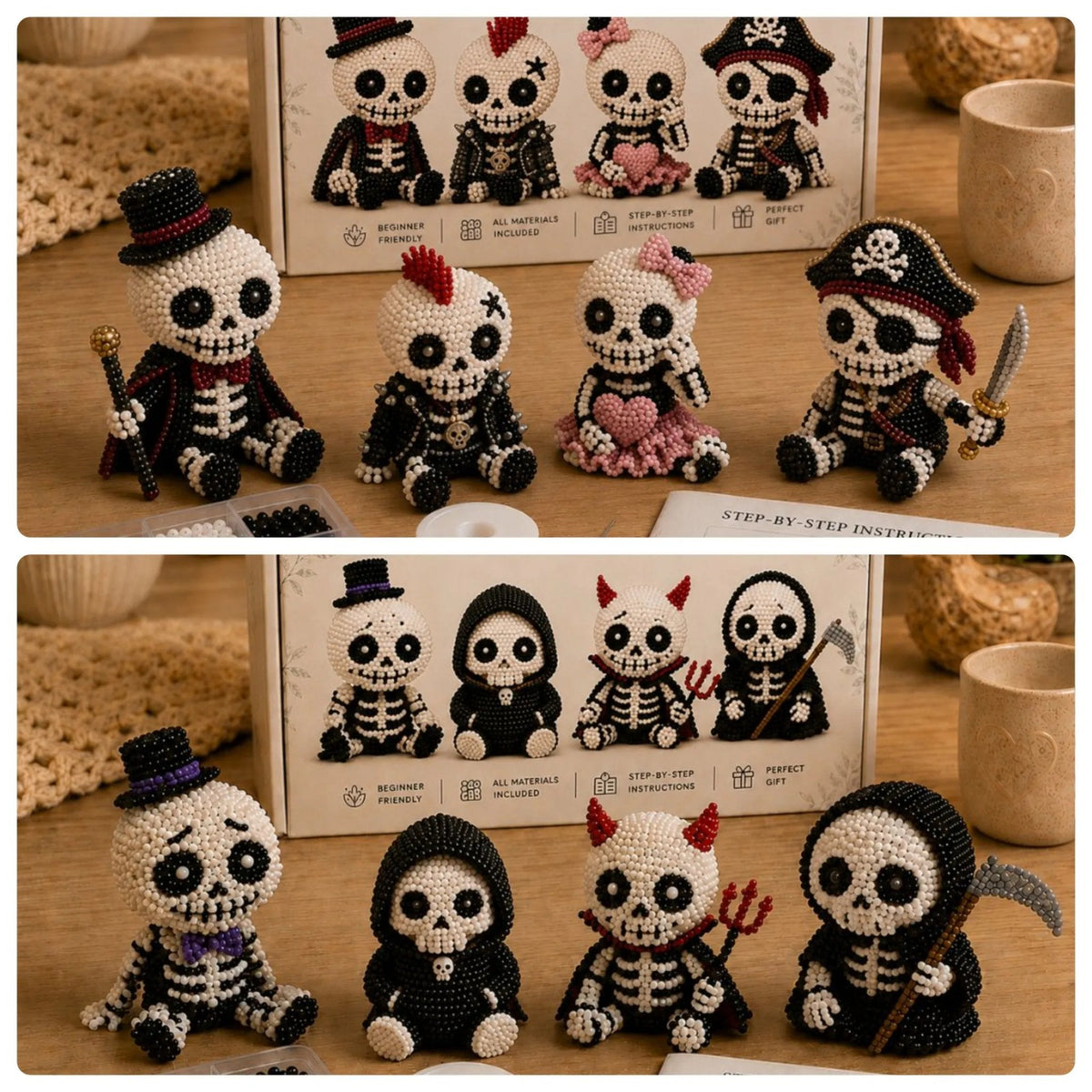 💀 3D Beaded Skeleton DIY Kit🔥