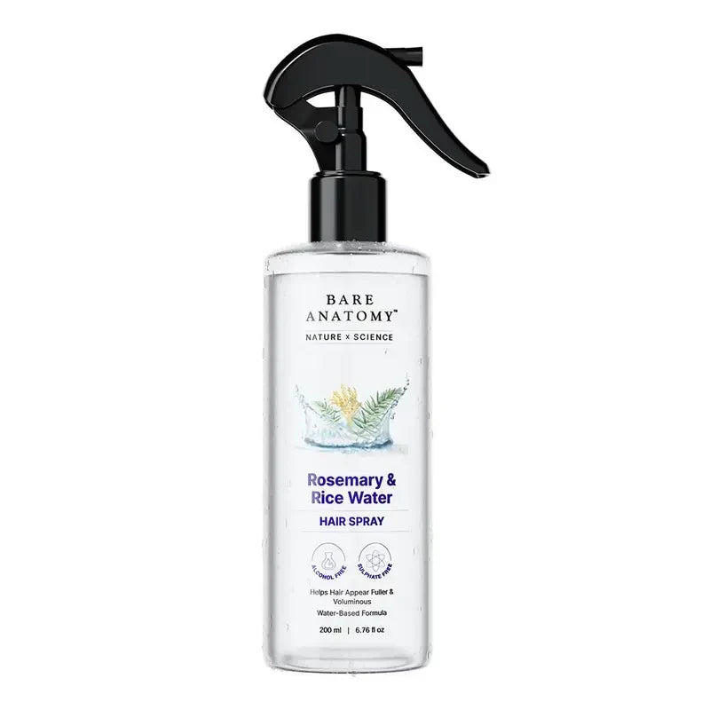 Nature x Science Rosemary Water and Rice Water Hair Mist, 100% Natural Extract, Soft & Smooth, Non-Greasy & Fast Absorbing