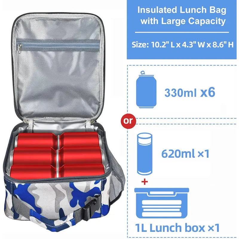 X-LBK04 Insulated Lunch Bag with Bottle Pocket