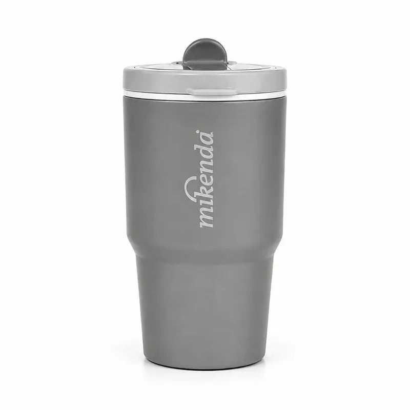 1PC Hidden Carry Handle Insulated Coffee Tumbler with Straw, Insulated Flask, Stainless Steel Vacuum Travel Mug with Lid, Portable Leak Resistant Cup, Car Cup Holder Friendly, for Women, Office School Outdoor Daily Use, Birthday Holiday Gift