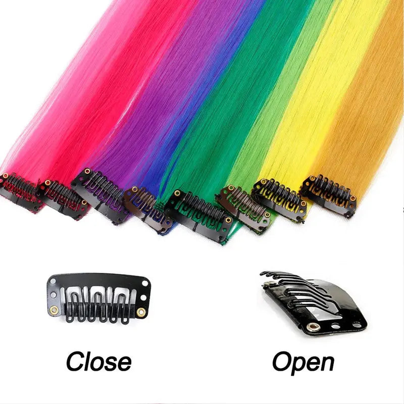 FXMONGYI Colored Hair Extensions