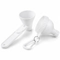 Compact BPA-Free 2-in-1 Protein Powder Scoop & Mini Funnel with Carabiner