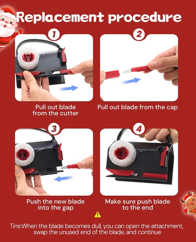 1-Pack Gift Wrap Cutter & Tape Dispenser Set