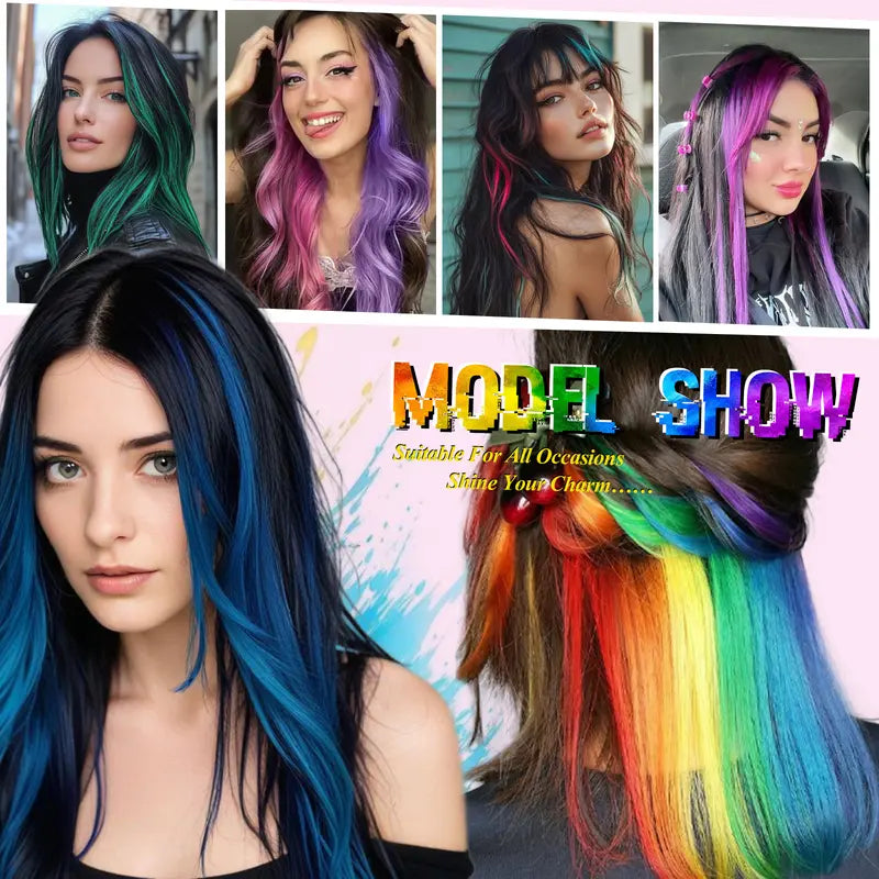 FXMONGYI Colored Hair Extensions