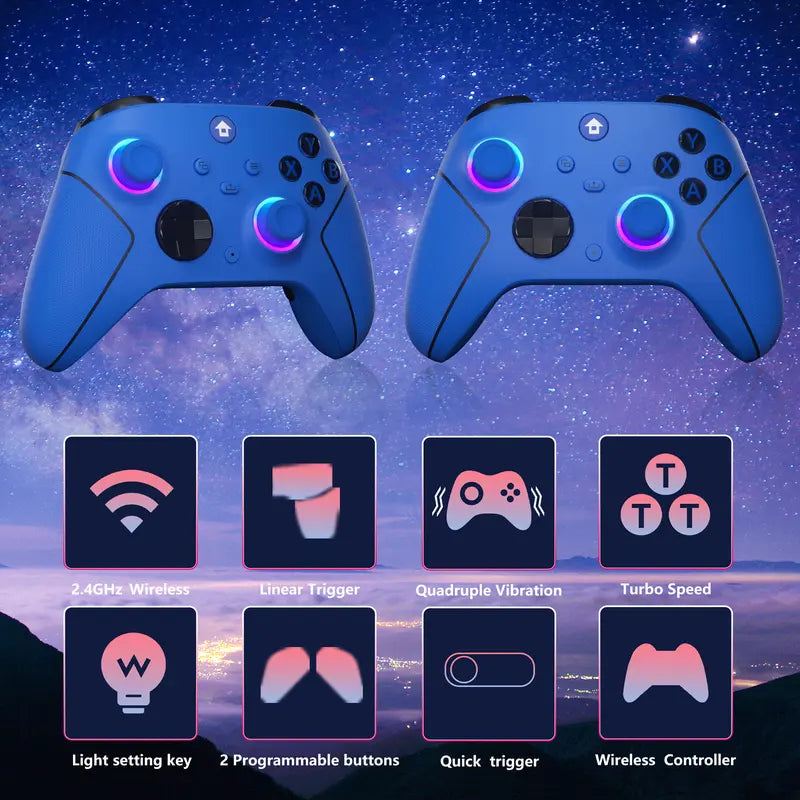 Wireless Gaming Controller with Hall Effect Anti-Drift Sticks for Xbox Series X|S, Steam & PC