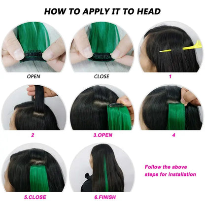 FXMONGYI Colored Hair Extensions