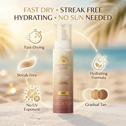 Self Tanning Mist for Body – Non-Sticky, Streak-Free, Vegan Sunless Tanner | All Skin Types | No Fake Tan Smell