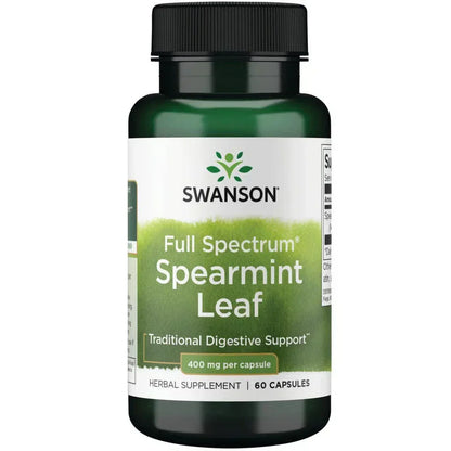 Swanson Full Spectrum Spearmint Leaf Capsules, 400 mg, 60 Count